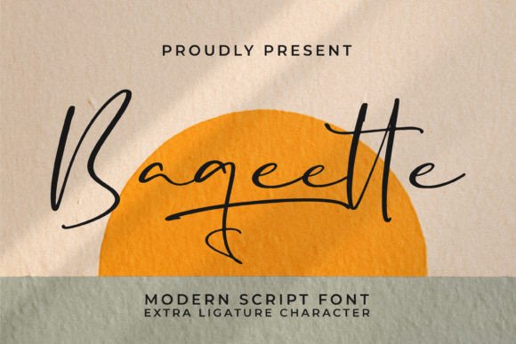 Baqeette: A Modern Script Font for Editorial Design