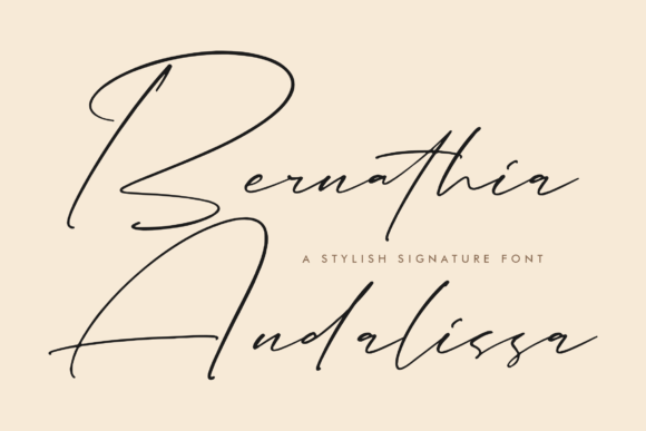 Bernathia Andalissa: A Modern Script Typeface for Luxury Branding