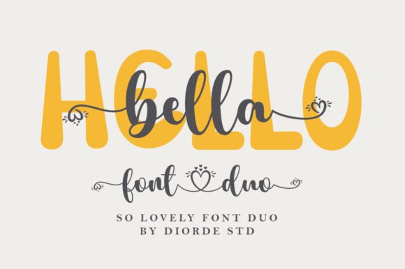 Creating Romantic Designs with Hello Bella Duo Font