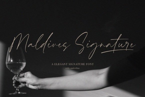 Elevate Your Brand with Maldives Signature Script Font