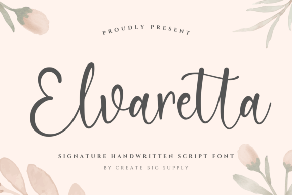 Elvaretta: A Captivating Script Handwritten Font for Makers