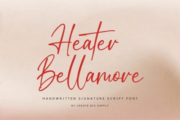 Heater Bellamore: A Script Font for Handmade Brands