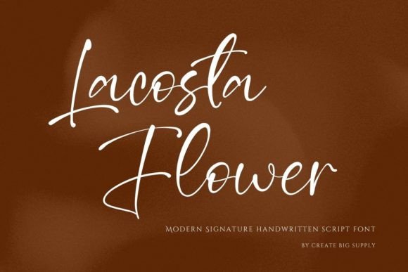 Lacosta Flower: A Signature Script Font for Elegant Branding