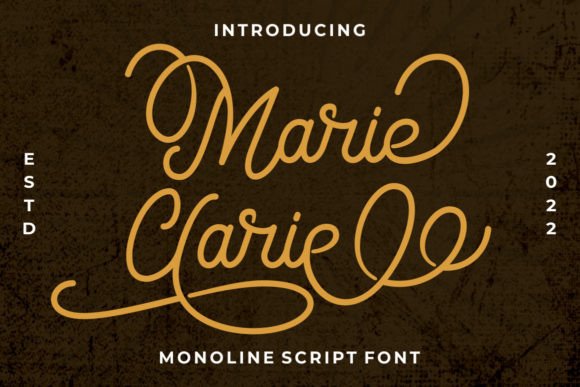 Marie Clarie: The Perfect Monoline Script Font for Makers