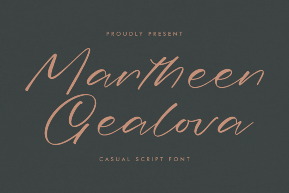 Martheen Gealova: A Casual Script Font for Editorial Design