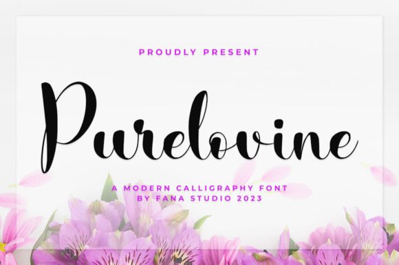 Purelovine: A Modern Script Font for Editorial Design