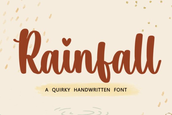 Rainfall: A Script Handwritten Font for Editorial Design