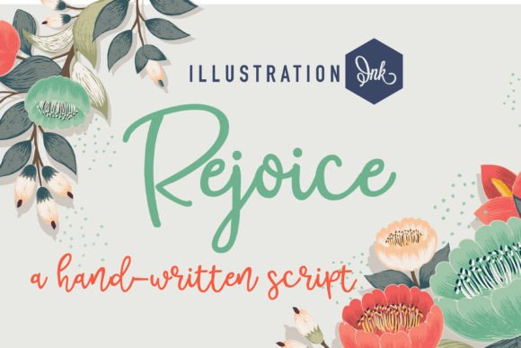 Rejoice: A Natural Script Font for Editorial Design